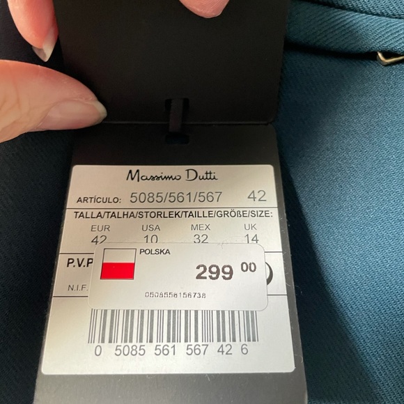 Massimo Dutti Teal Dress Pants - Picture 3 of 9